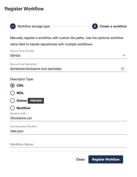 Manual register